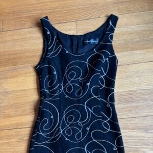 Black wool sheath dress
